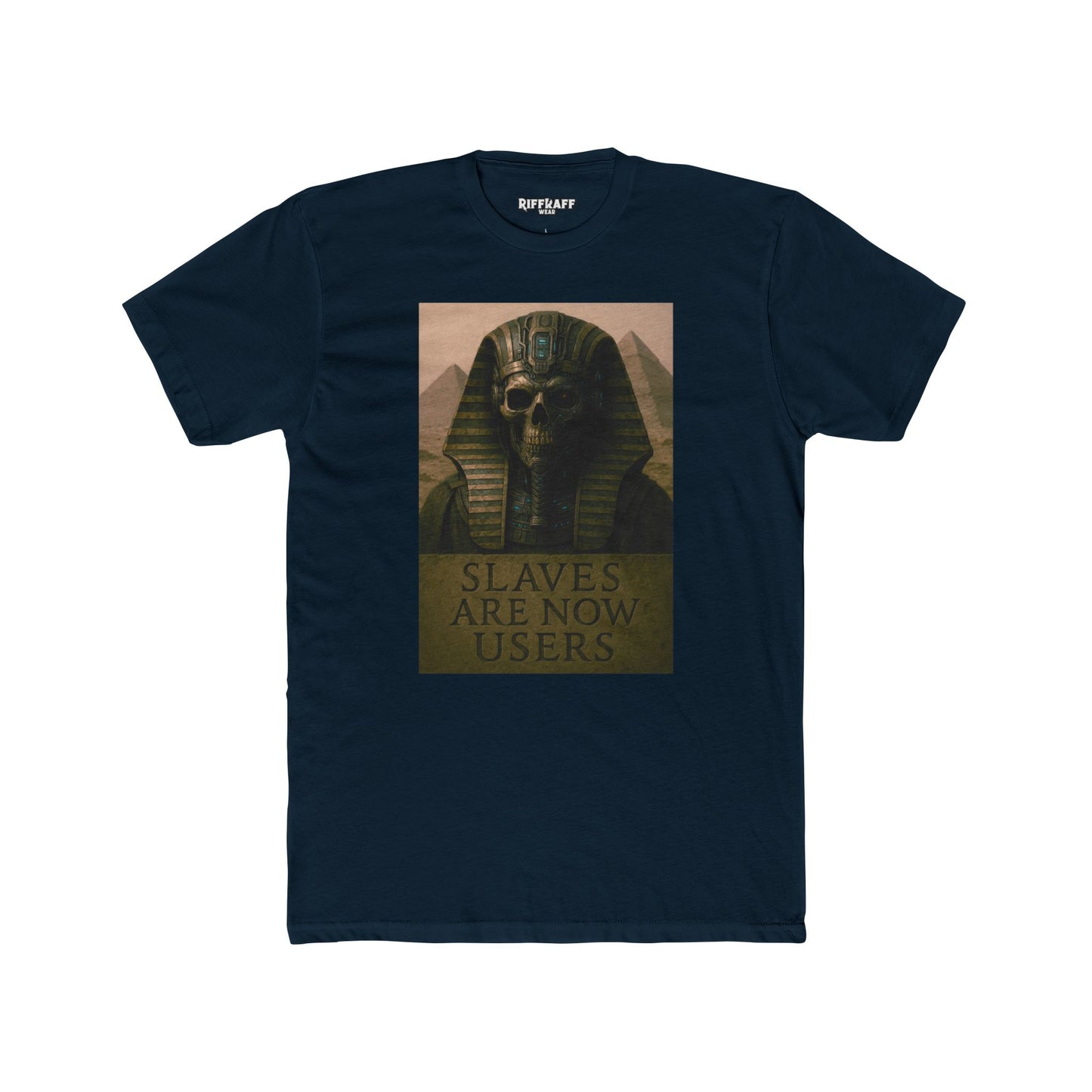 Unisex Cotton Crew Tee - "Slaves Are Now Users" Graphic Tee - Riff Raff Wear