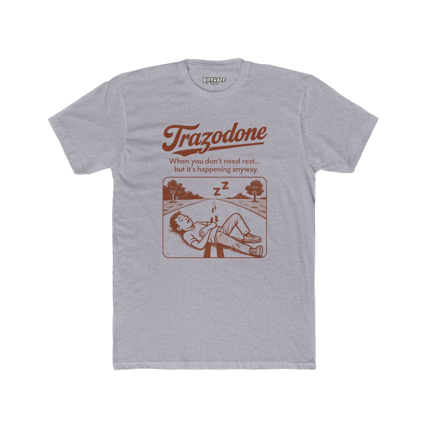 Trazodone Unisex Cotton Crew Tee - Relaxation Inspired Graphic T-Shirt - OverRx - Riff Raff Wear