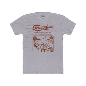 Trazodone Unisex Cotton Crew Tee - Relaxation Inspired Graphic T-Shirt - OverRx - Riff Raff Wear