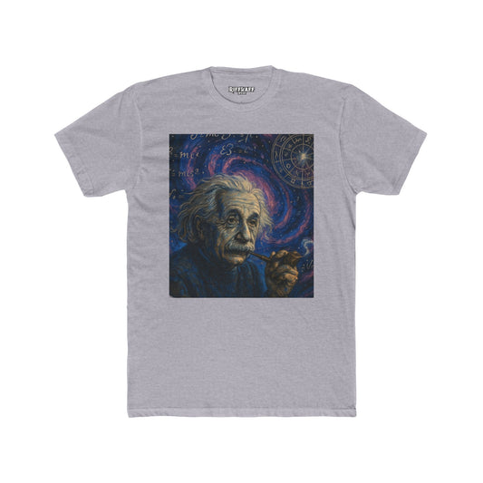 Einstein Cosmic Crew Tee - Unisex Cotton T-Shirt for Science Lovers - Riff Raff Wear