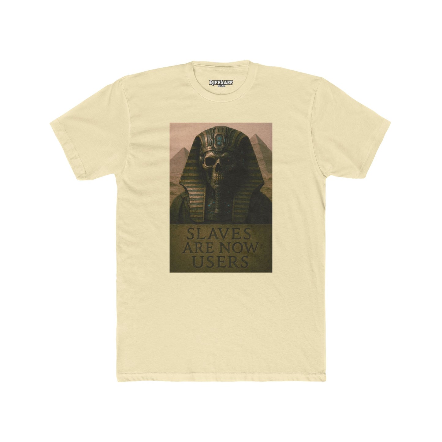 Unisex Cotton Crew Tee - "Slaves Are Now Users" Graphic Tee - Riff Raff Wear