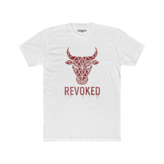 Geometric Bull Design Unisex Cotton Crew Tee - Revoked Graphic Tee - Riff Raff Wear