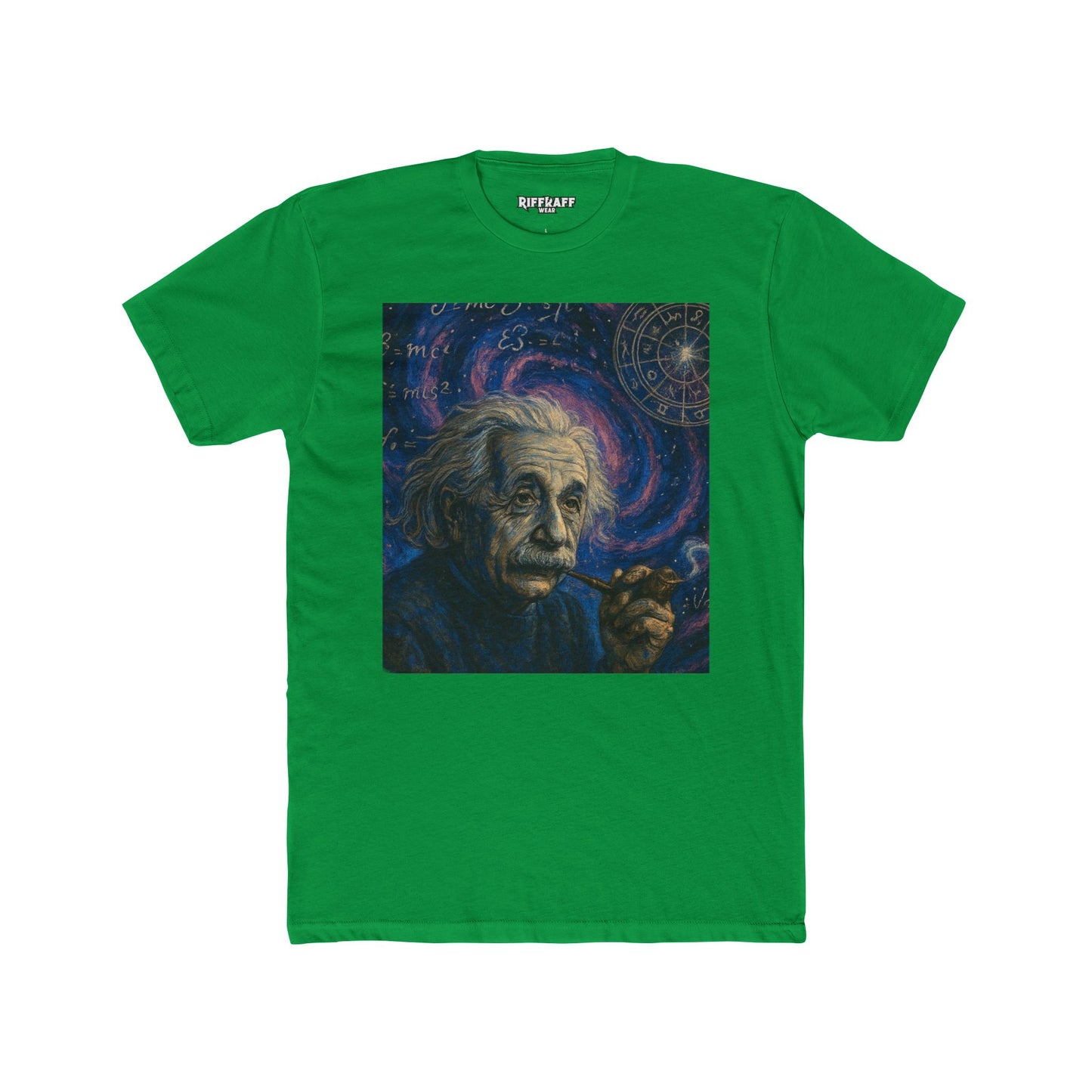 Einstein Cosmic Crew Tee - Unisex Cotton T-Shirt for Science Lovers - Riff Raff Wear