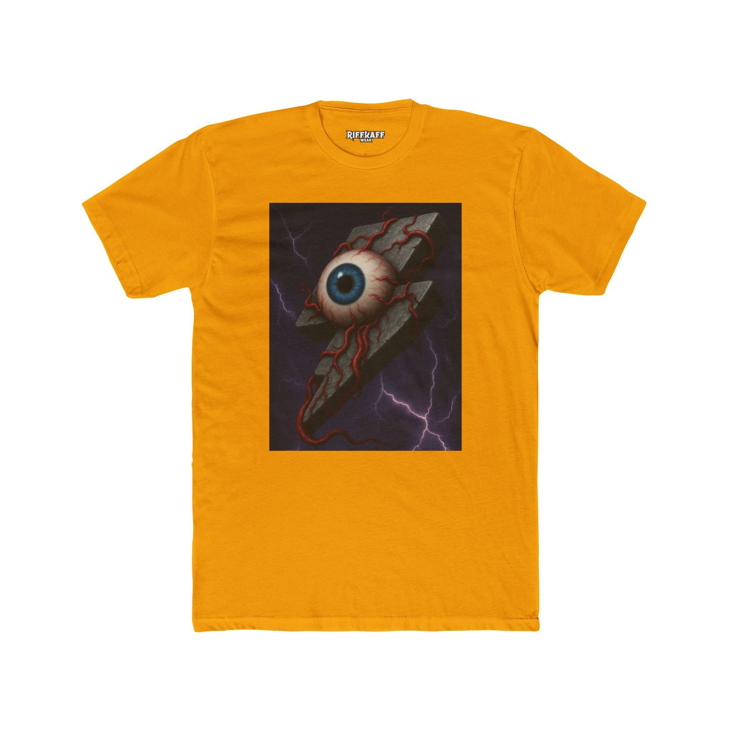 Unisex Cotton Crew Tee - Eye of Lightning Graphic Tee for Bold Style - Riff Raff Wear