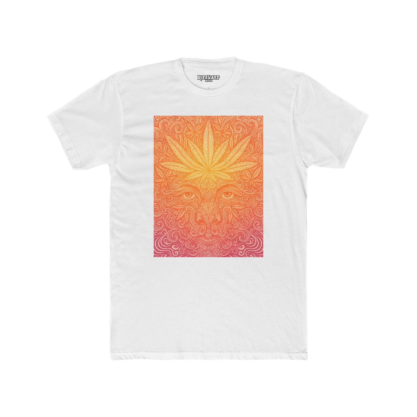 Bohemian Vibes Unisex Cotton Crew Tee - Psychedelic Sunset Design - Riff Raff Wear