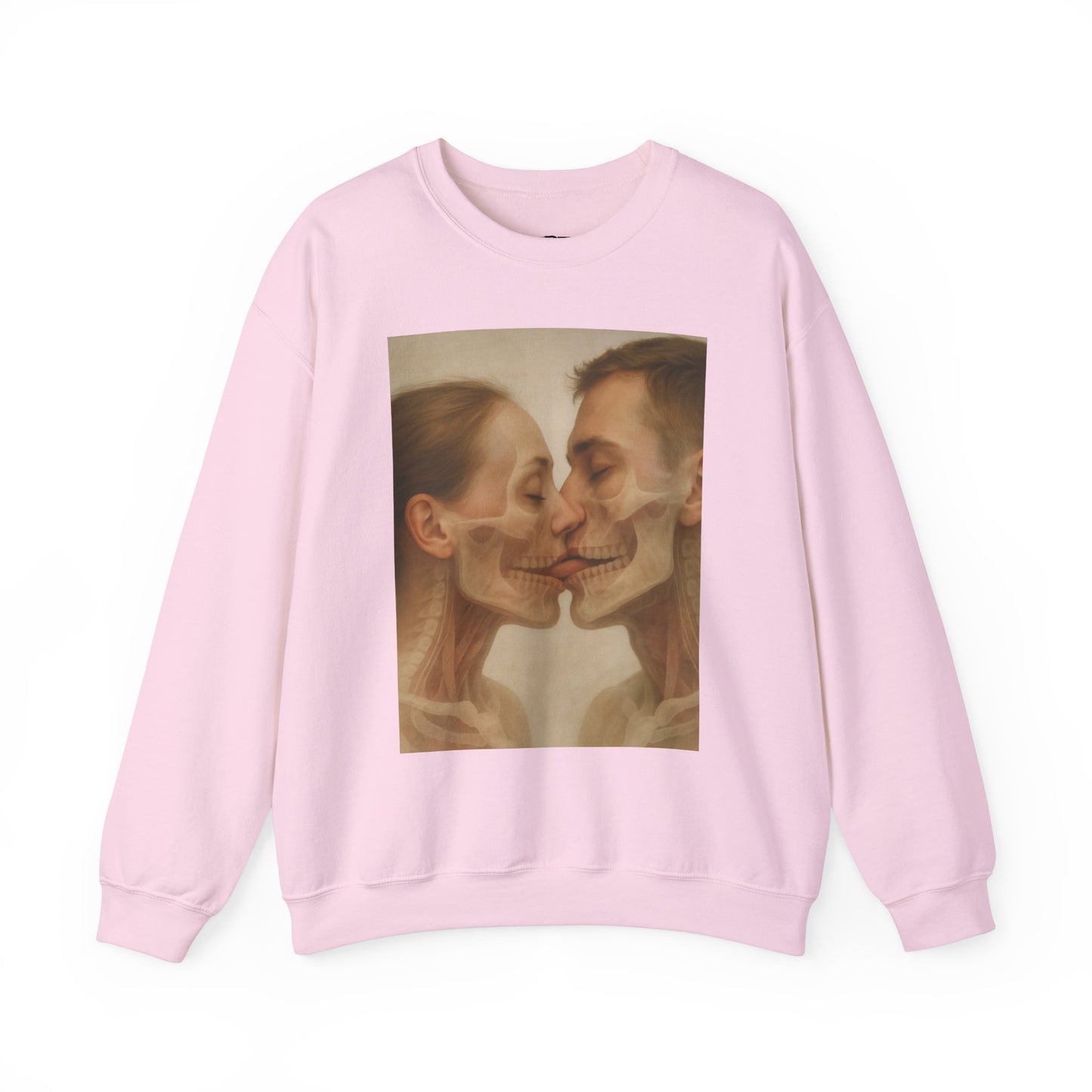 Romantic Skull Art Sweatshirt - Unisex Cozy Crewneck for Couples, Halloween, Gift Idea, Unique Sweatshirt, Trendy Layering - Riff Raff Wear