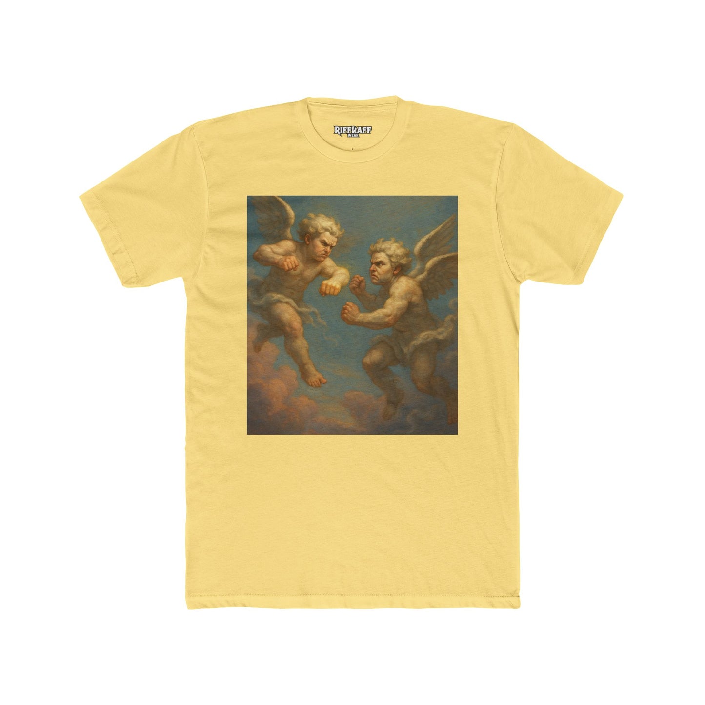 Heavenly Duel Unisex Cotton Crew Tee - Art Inspired Design - Riff Raff Wear