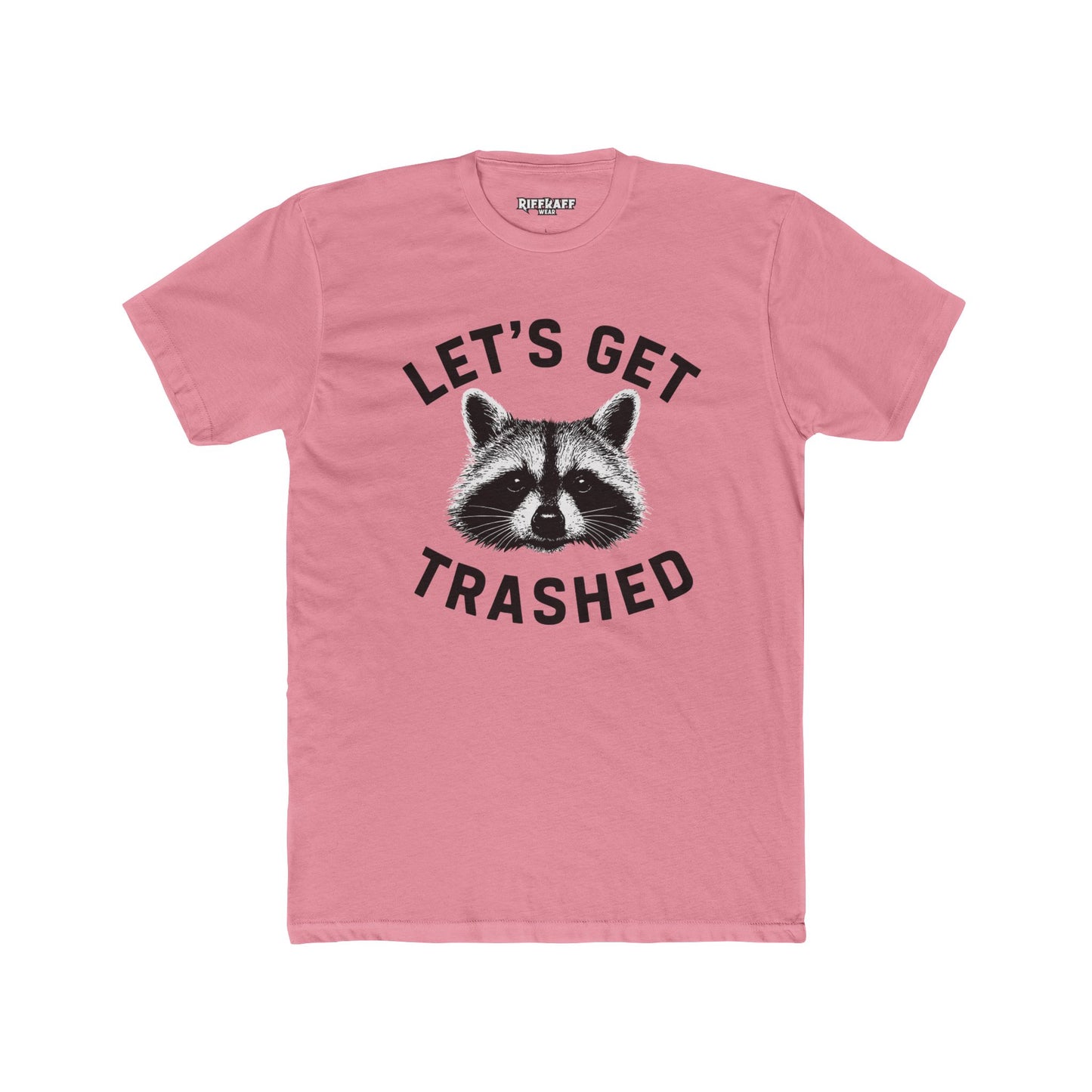 Let's Get Trashed Raccoon Cotton Crew Tee - Fun Unisex T-Shirt for Casual Outings - Riff Raff Wear