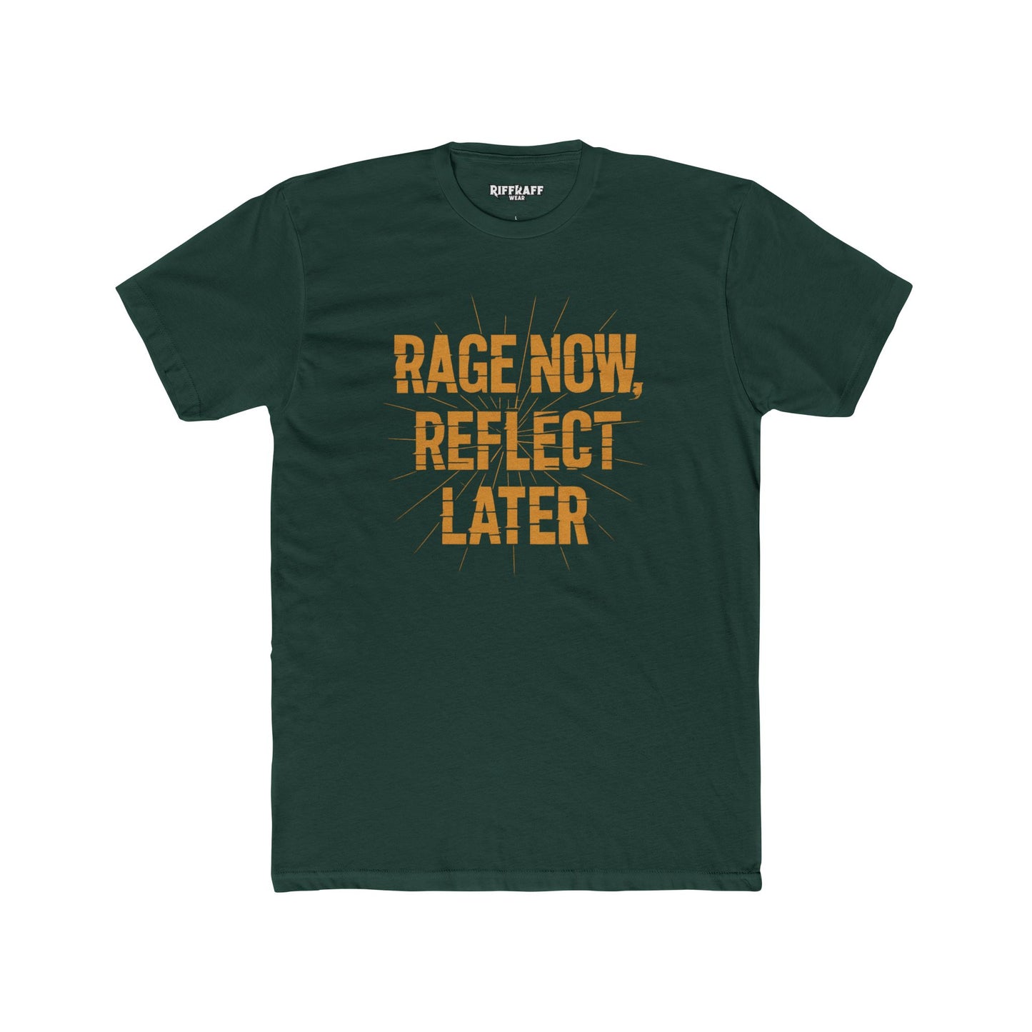 Rage Now, Reflect Later Unisex Cotton Crew Tee - Inspirational Graphic Tee