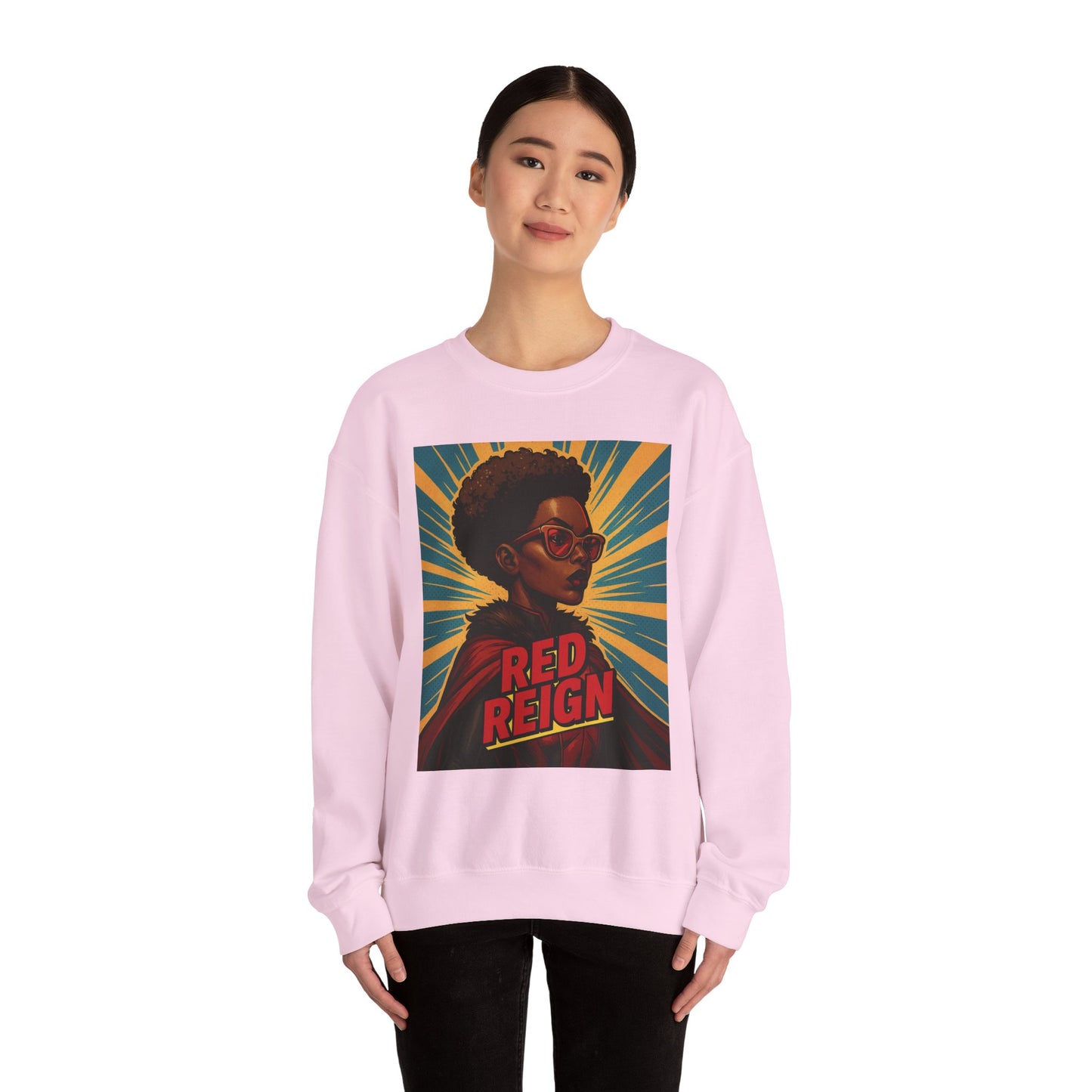 Red Reign Unisex Crewneck Sweatshirt - Stylish & Bold Graphic Design - Riff Raff Wear