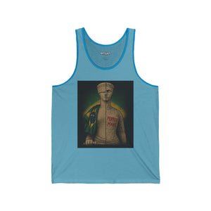 Peperoni Man Unisex Jersey Tank - Artistic Graphic Tee for Summer Vibes - Riff Raff Wear