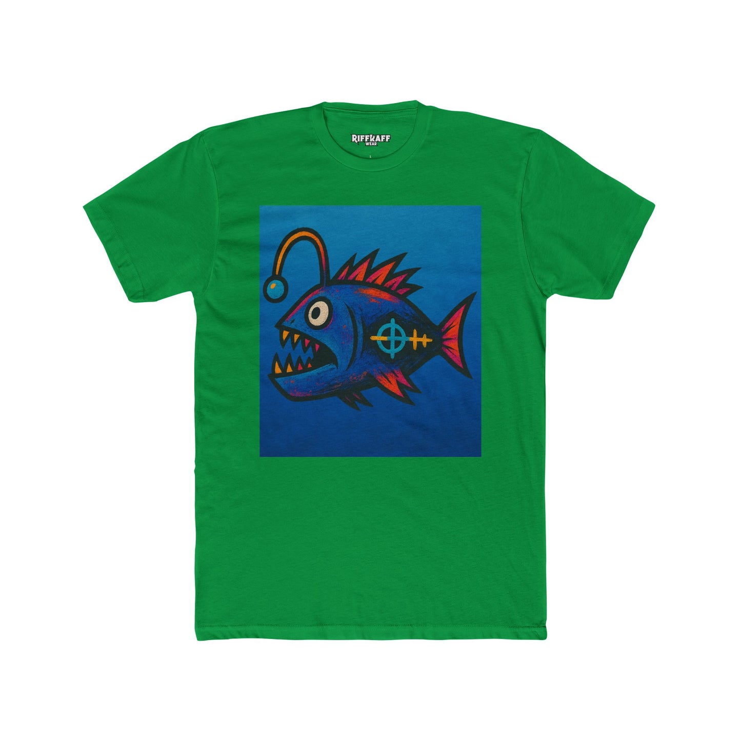Colorful Graphic Fish Unisex Cotton Crew Tee - Fun and Quirky Art - Riff Raff Wear