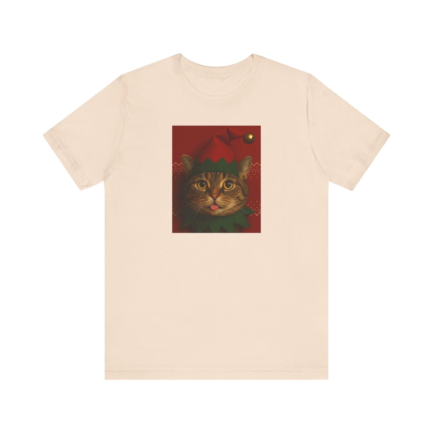 Festive Cat Elf T-Shirt, Christmas Tee, Holiday Gift, Cute Cat Lover Shirt, Unisex Apparel, Funny Christmas Top - Riff Raff Wear