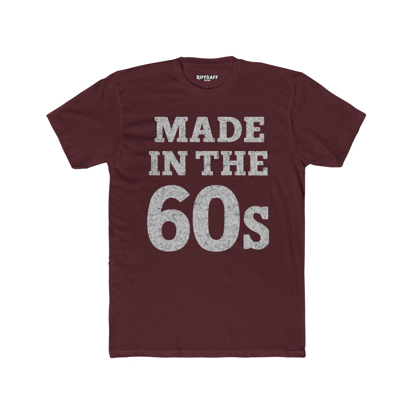 Vintage 60s Tee - Made in the 60s Cotton Crew T-Shirt for Nostalgic Wear - Riff Raff Wear