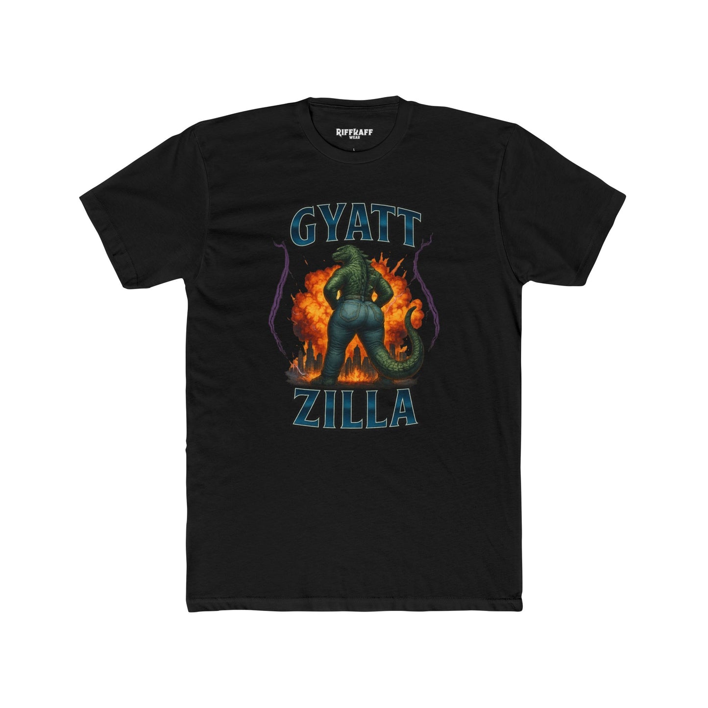 Unisex Cotton Crew Tee with Gyatt Zilla Design, Fun Graphic Tee, Casual Wear - Riff Raff Wear