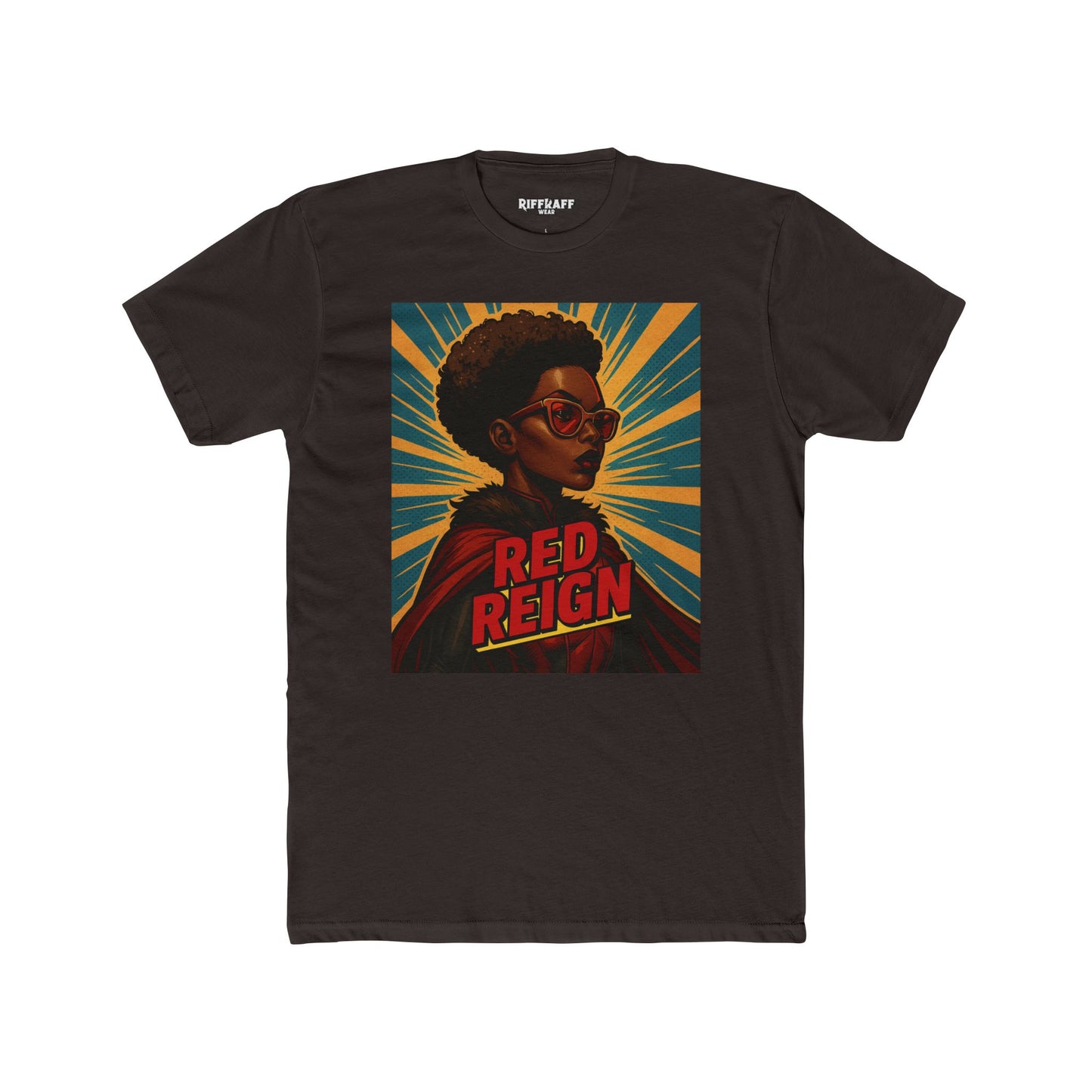 Red Reign Unisex Cotton Crew Tee - Empowering Superhero Design