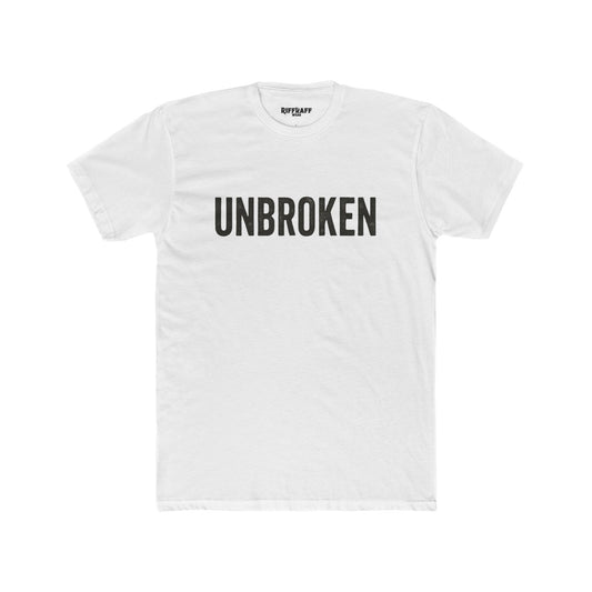 Unisex Cotton Crew Tee - UNBROKEN Inspirational Shirt - Riff Raff Wear Fitness