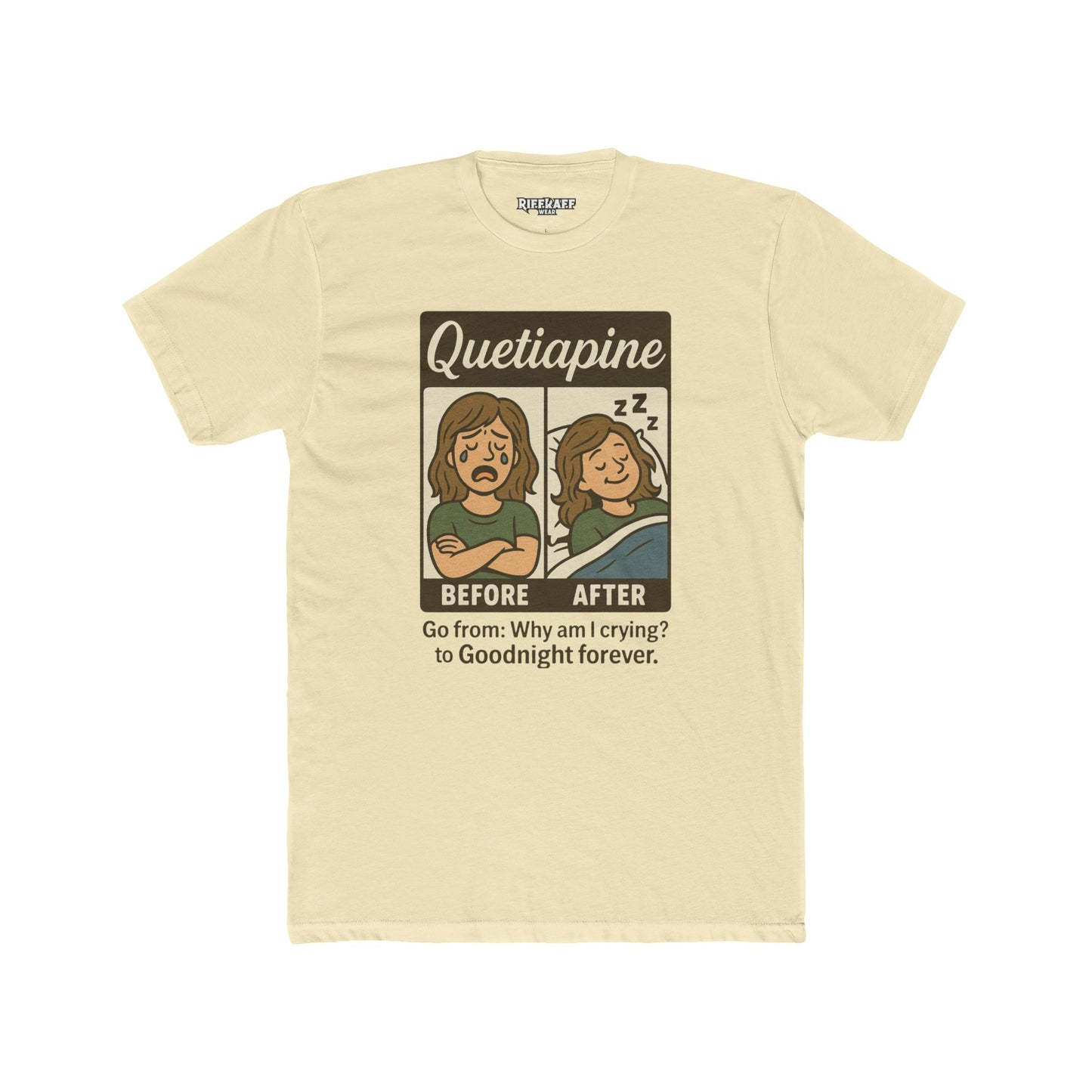 Quetiapine Unisex Cotton Crew Tee – Mental Health Awareness Shirt - OverRX - Riff Raff Wear