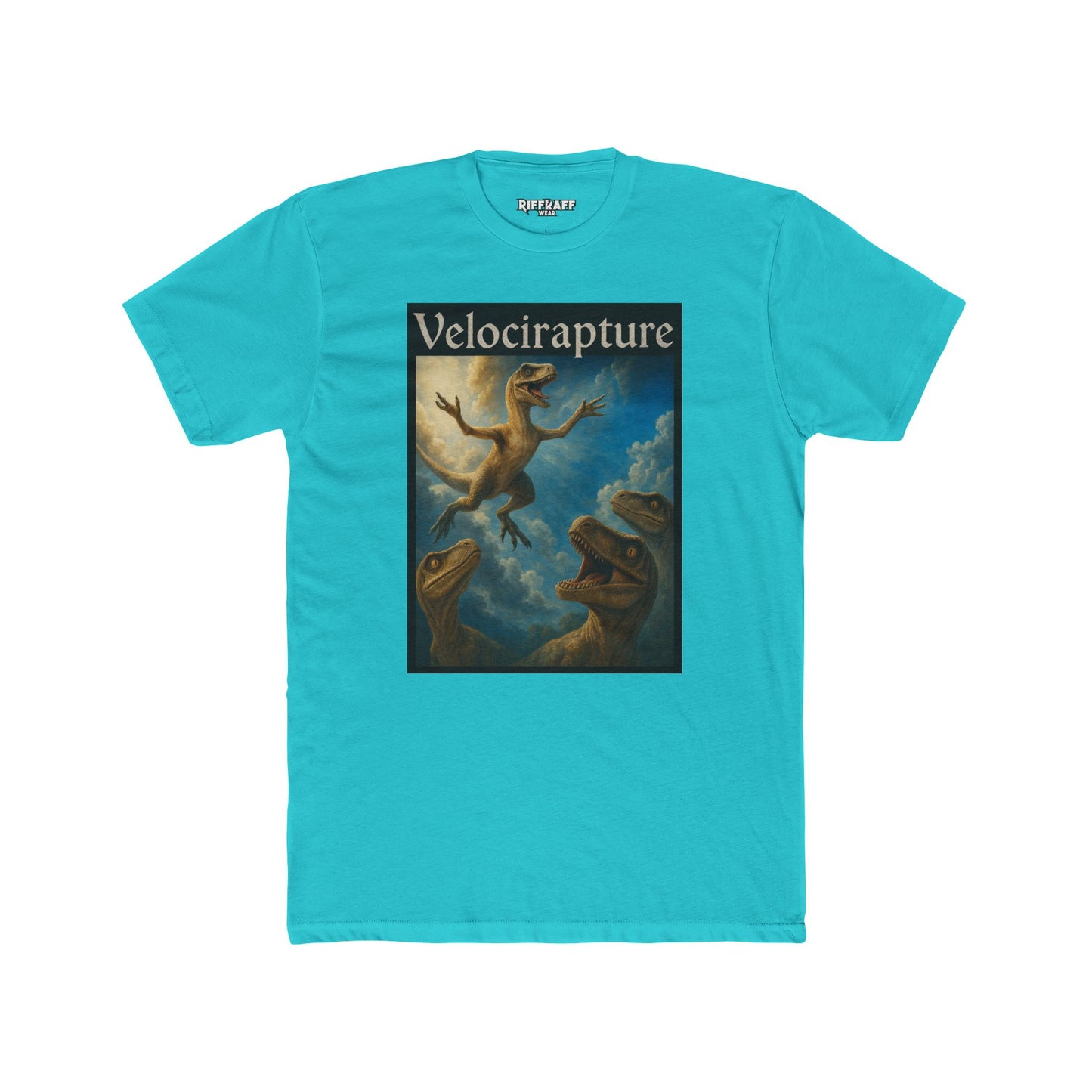 VelocirapTee - Unisex Cotton Crew Tee with Dinosaur Design, Graphic T-shirt, Casual Wear, Gift for Dino Lovers, Funny Shirt