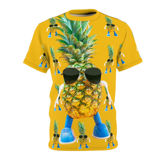 Playful Pineapple Graphic Tee - Unisex Cut & Sew Summer Shirt - Riff Raff Wear