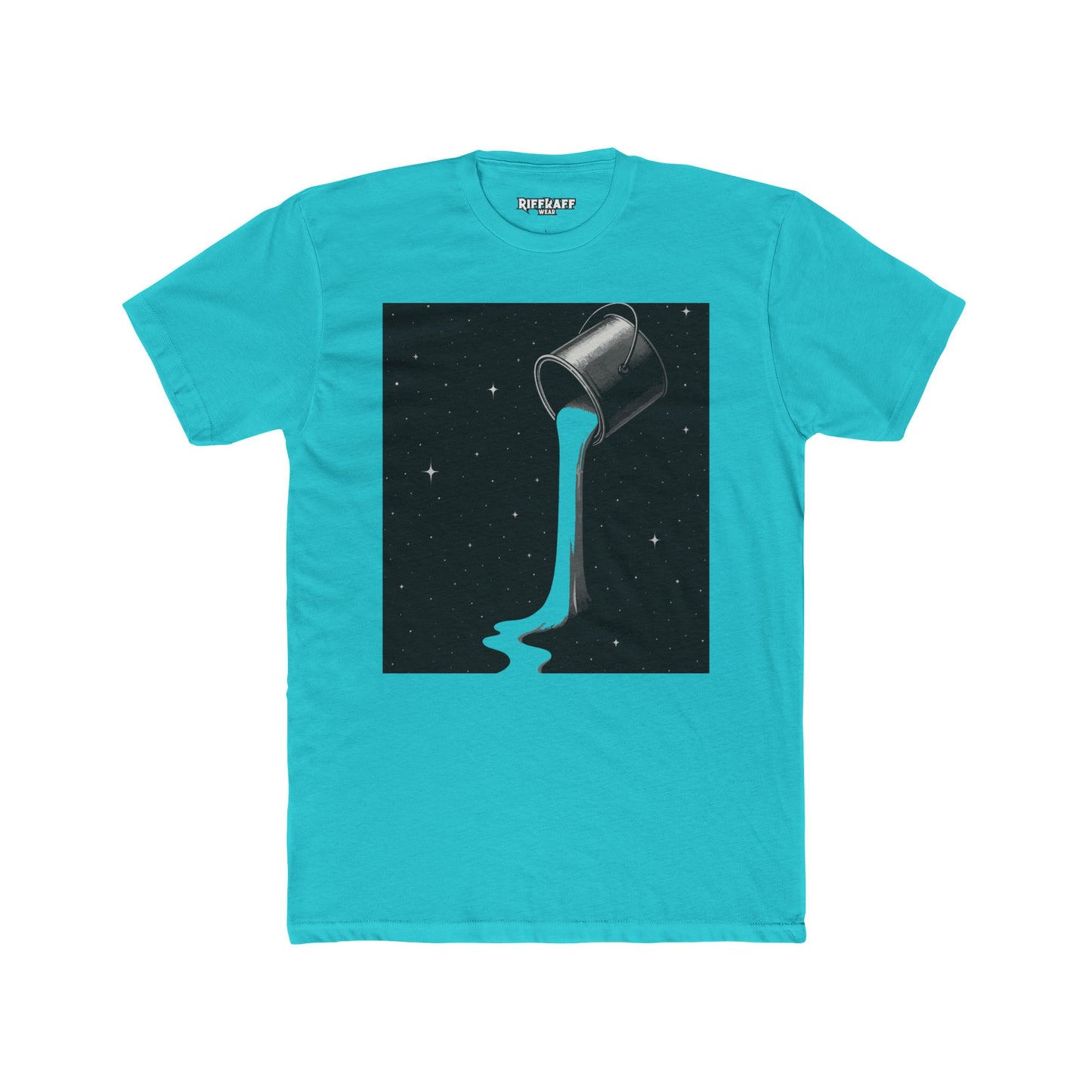 Cosmic Milk Unisex Cotton Crew Tee - Creative Graphic T-Shirt for Art Lovers - Riff Raff Wear
