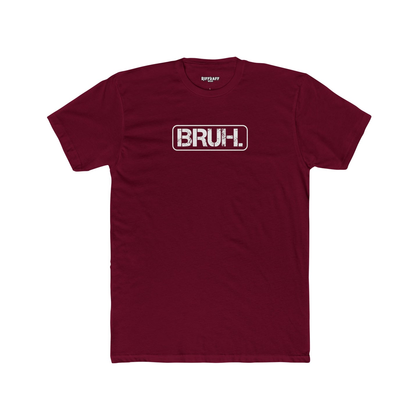 Unisex Cotton Crew Tee - Minimalist 'BRUH' Graphic T-Shirt for Casual Style - Riff Raff Wear