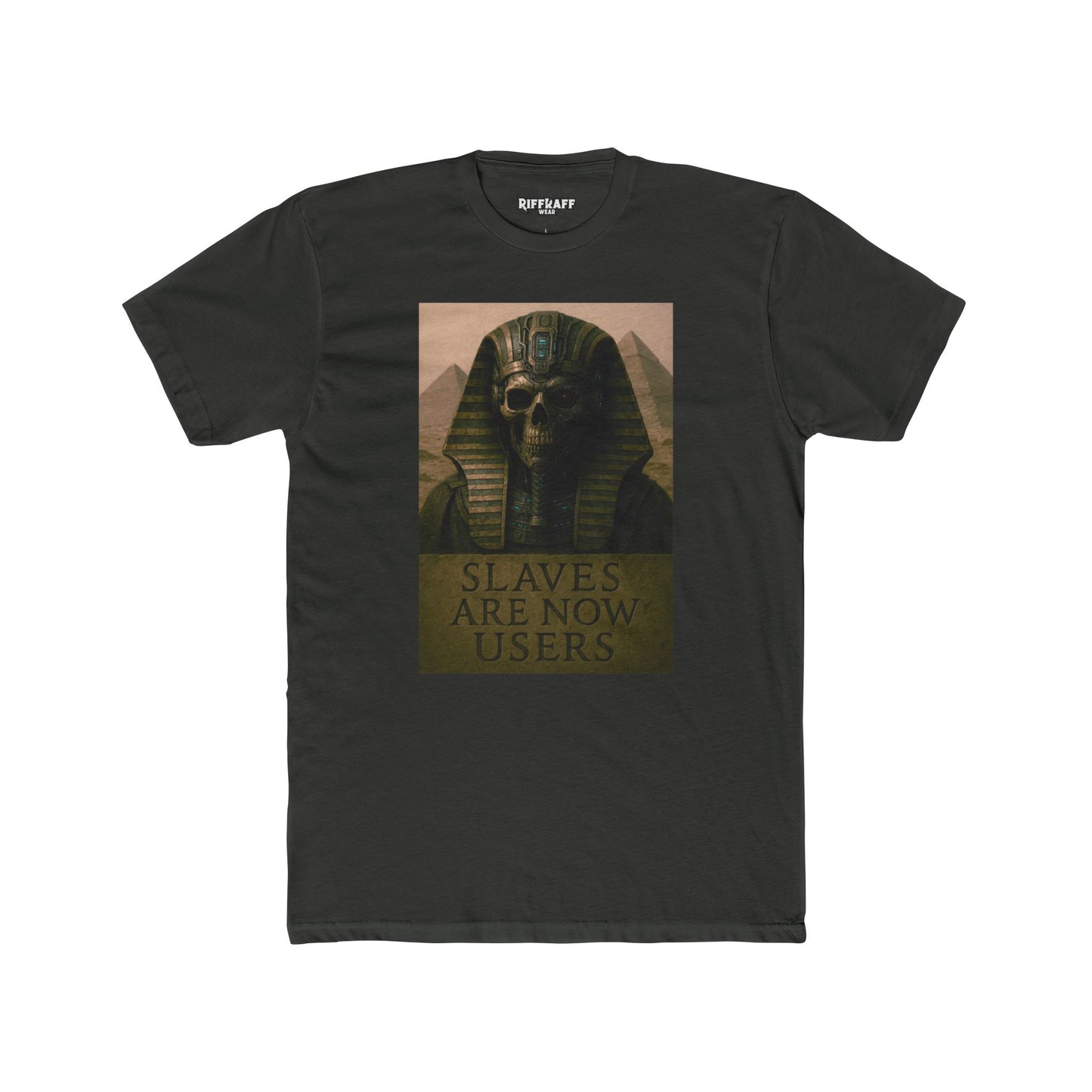 Unisex Cotton Crew Tee - "Slaves Are Now Users" Graphic Tee - Riff Raff Wear