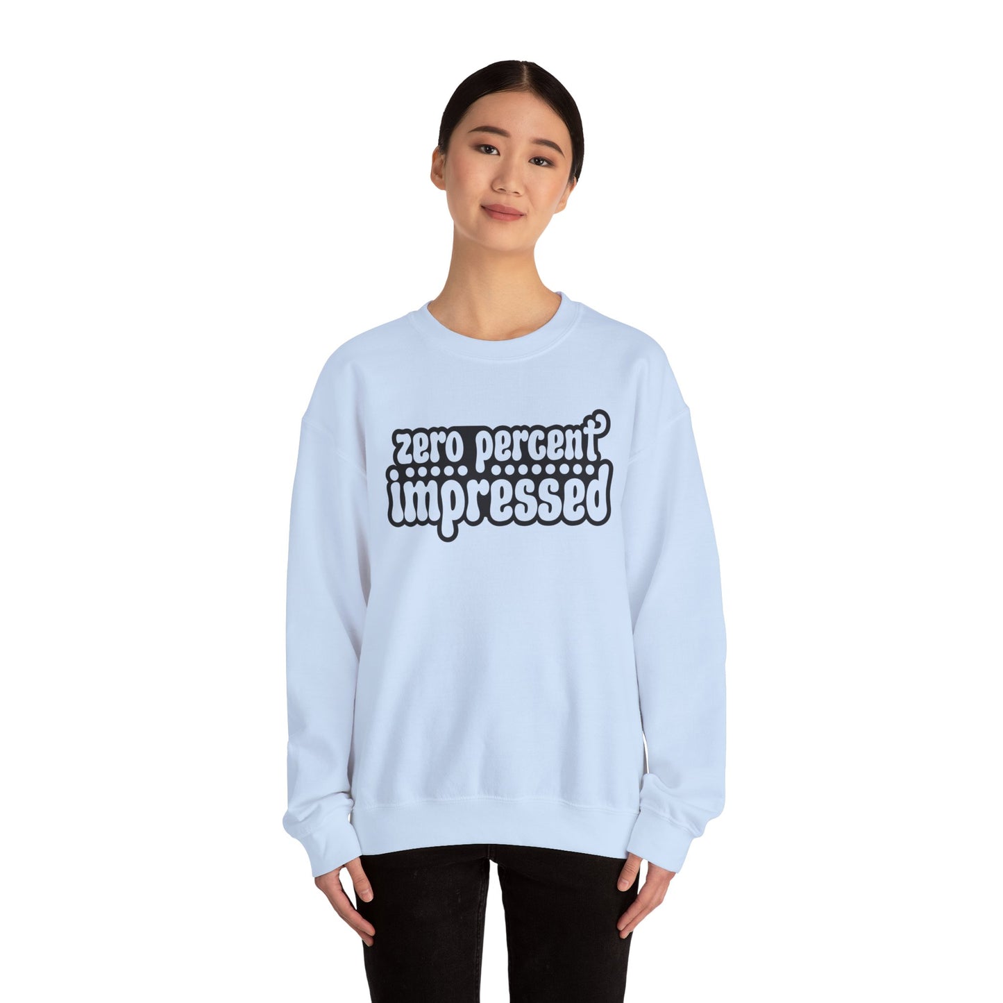 Unisex Heavy Blend™ Crewneck Sweatshirt - "Zero Percent Impressed" - Riff Raff Wear
