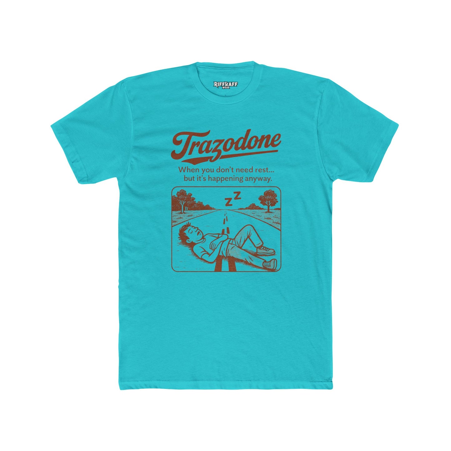 Trazodone Unisex Cotton Crew Tee - Relaxation Inspired Graphic T-Shirt - OverRx - Riff Raff Wear