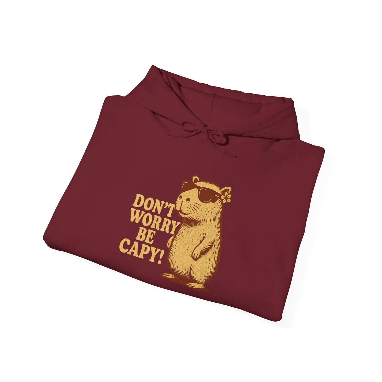 Don't Worry Be Capy! Unisex Hoodie - Cute Capybara Sweatshirt - Riff Raff Wear