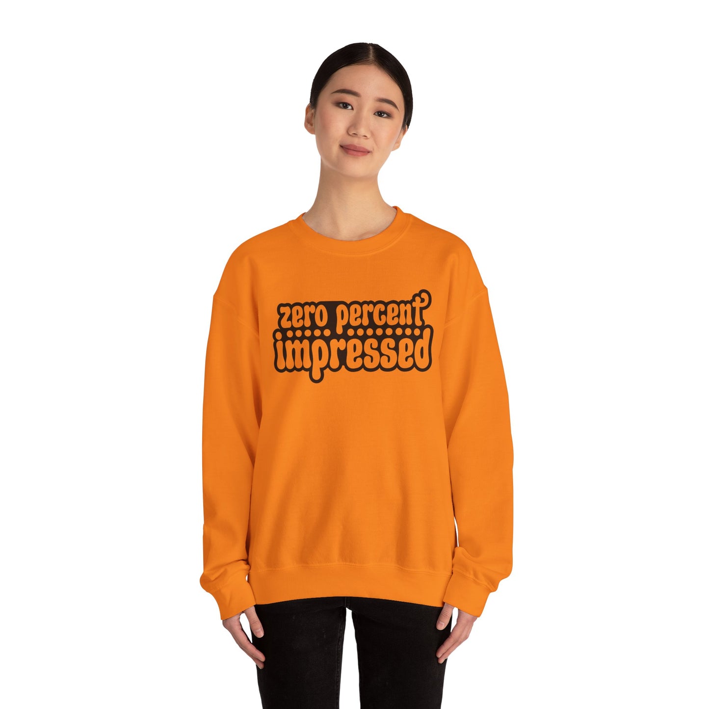 Unisex Heavy Blend™ Crewneck Sweatshirt - "Zero Percent Impressed" - Riff Raff Wear
