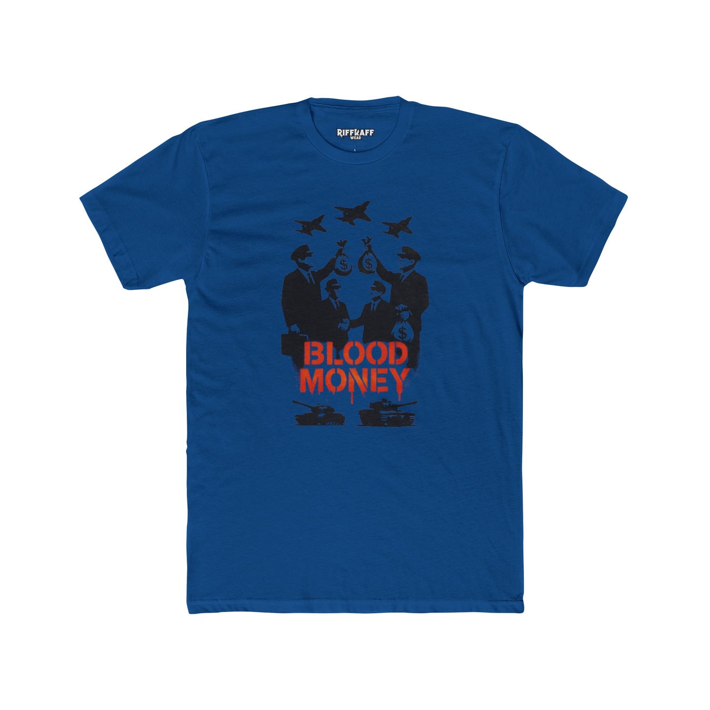 Blood Money Unisex Cotton Crew Tee - Bold Statement -Riff Raff Wear