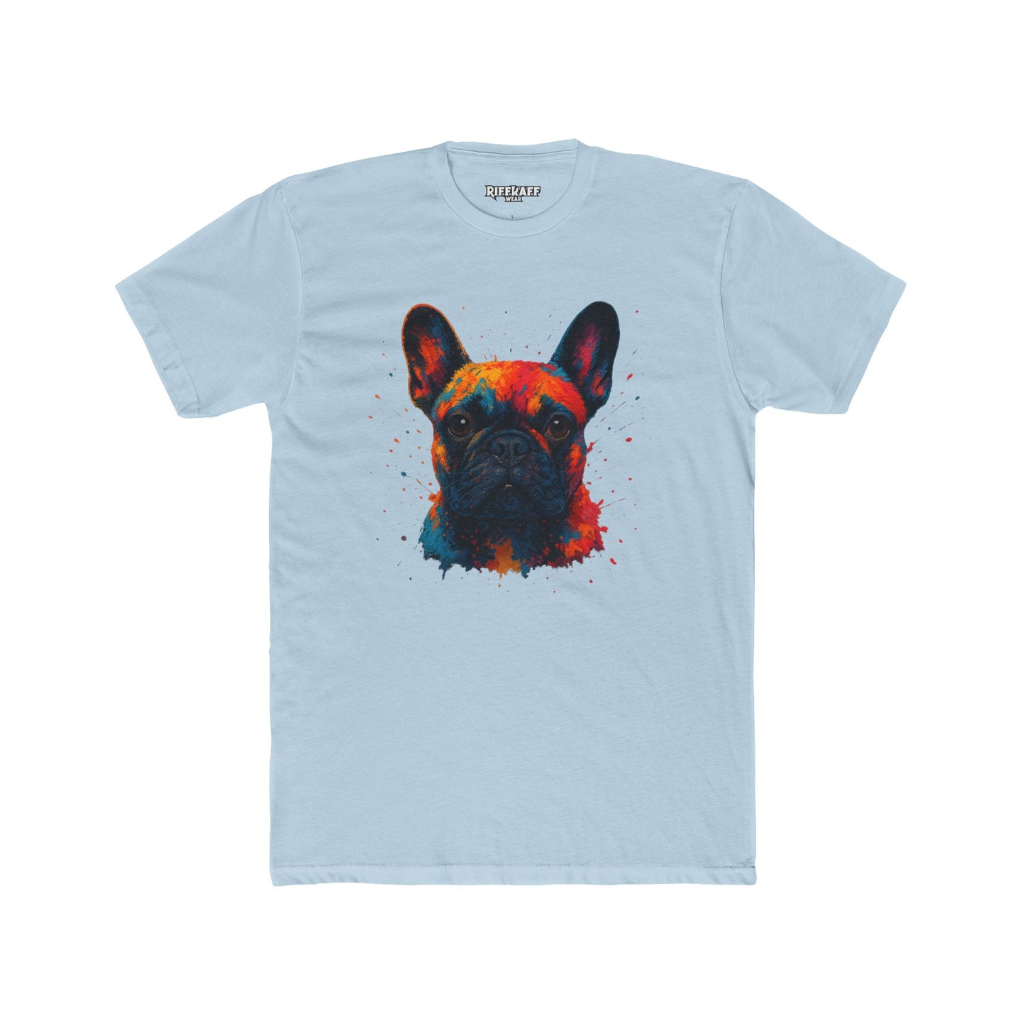 Colorful French Bulldog Unisex Cotton Crew Tee - Riff Raff Wear