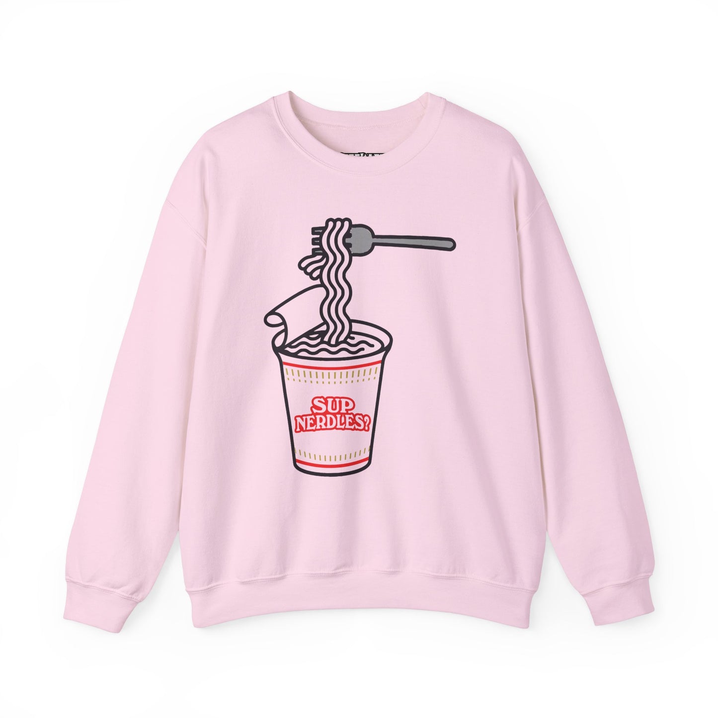 Parody Logo Series - Sup Nerdles? Instant Noodles Sweatshirt - Unisex Heavy Blend™ Crewneck - Riff Raff Wear