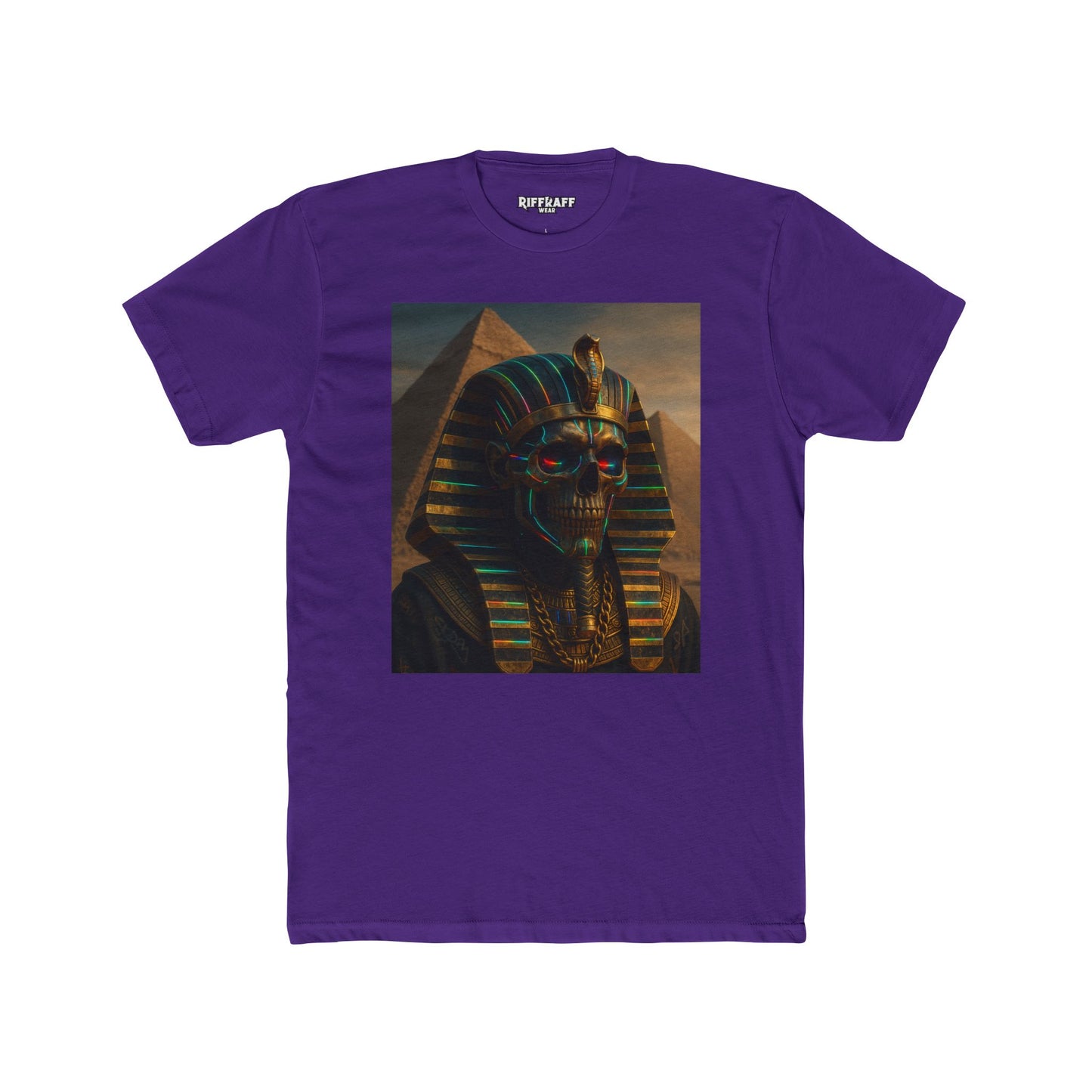 Vintage Pharaoh Graphic Tee, Unisex Cotton Crew Shirt, Egyptian Art - Riff Raff Wear