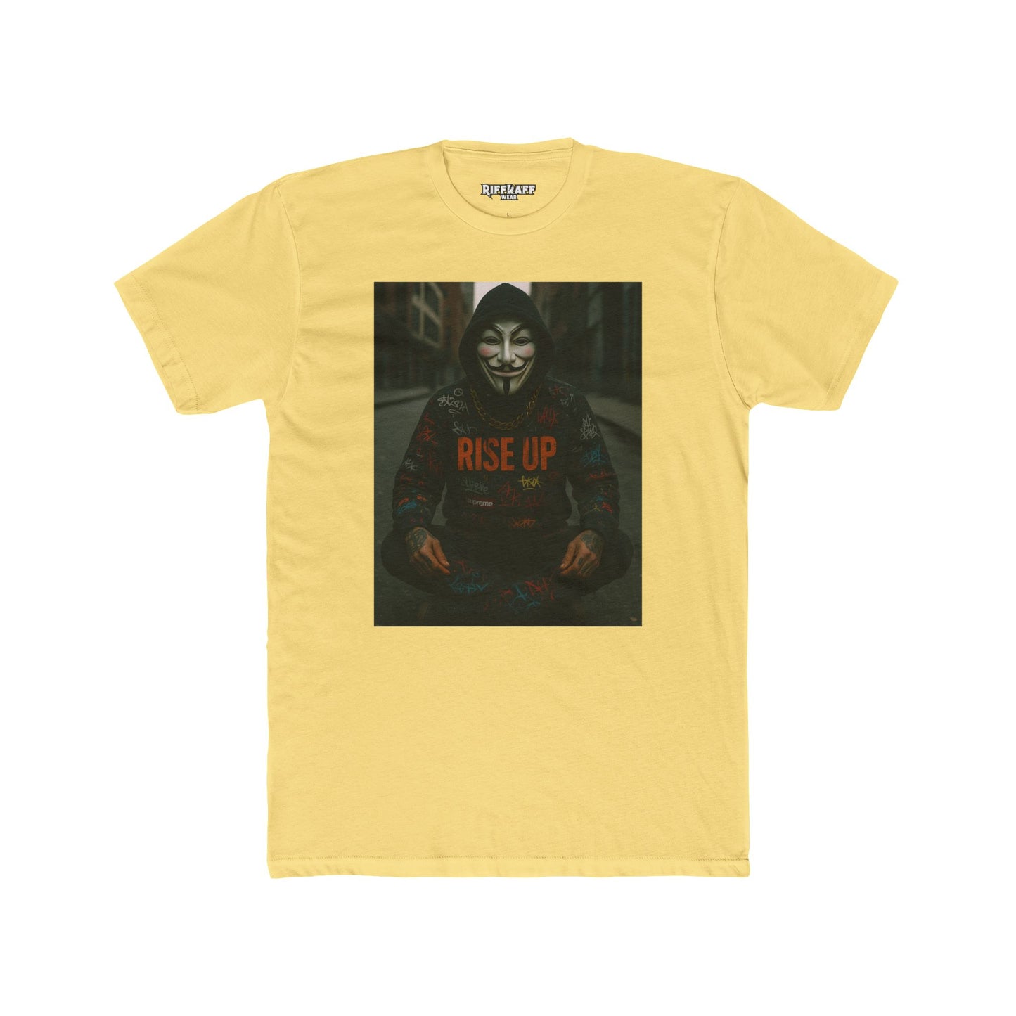 Unisex Cotton Crew Tee - Rise Up Graphic Shirt for Activism and Self-Expression - Riff Raff Wear