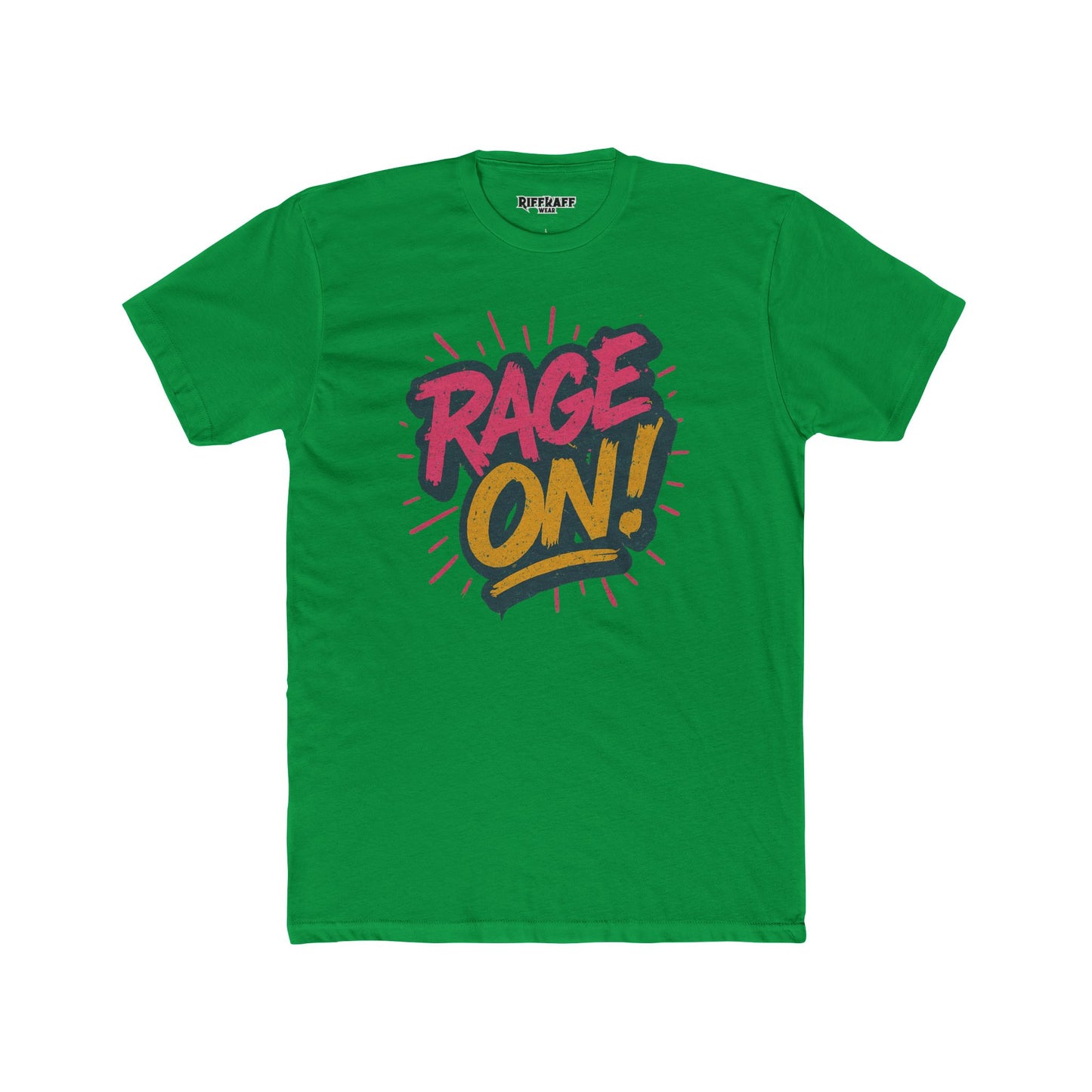 Rage On! Unisex Cotton Crew Tee - Bold Graphic T-Shirt for Casual Wear
