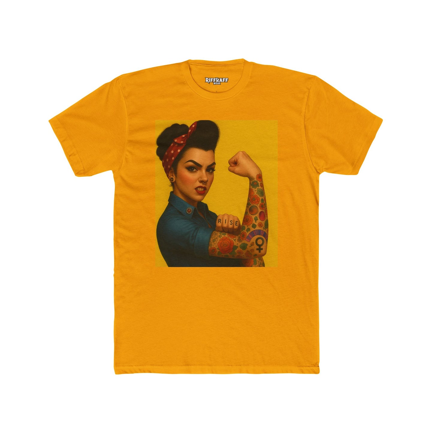 Empowered Woman Unisex Cotton Crew Tee - Vibrant Graphic Tee for Feminist Statement - Riff Raff Wear