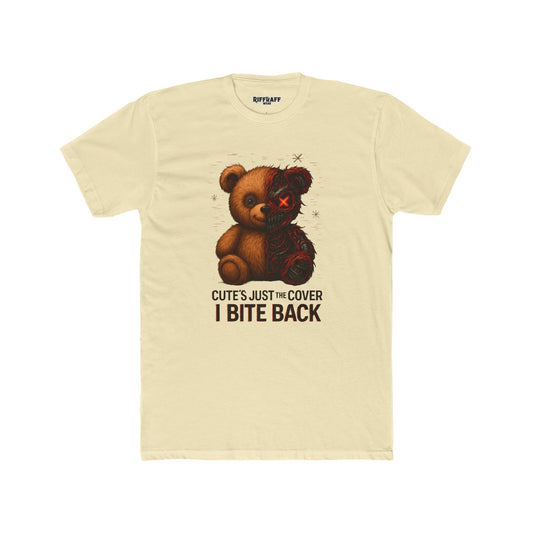 Funny Unisex Cotton Crew Tee - Cute But Dangerous "I Bite Back" Shirt - Riff Raff Wear