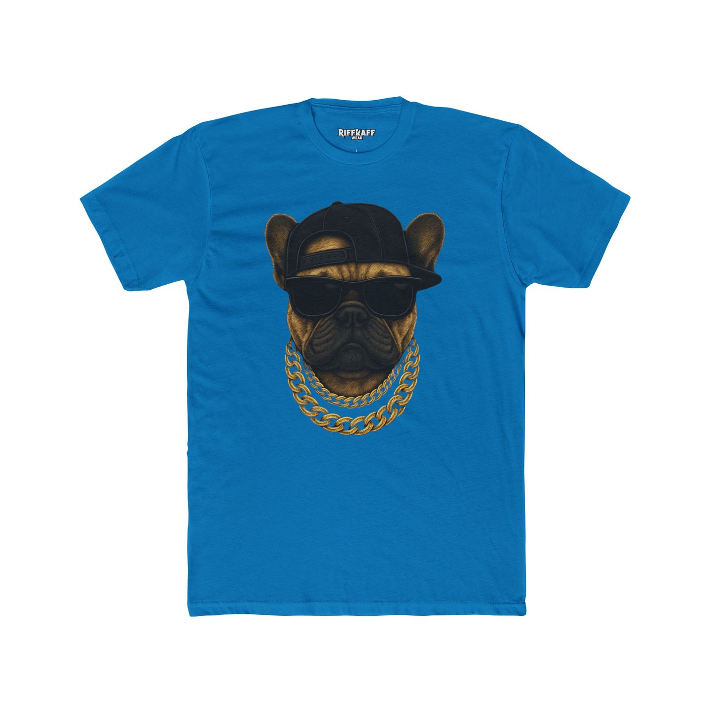 Cool Dog Crew Tee - Unisex Cotton Stylish Frenchie Design - Riff Raff Wear