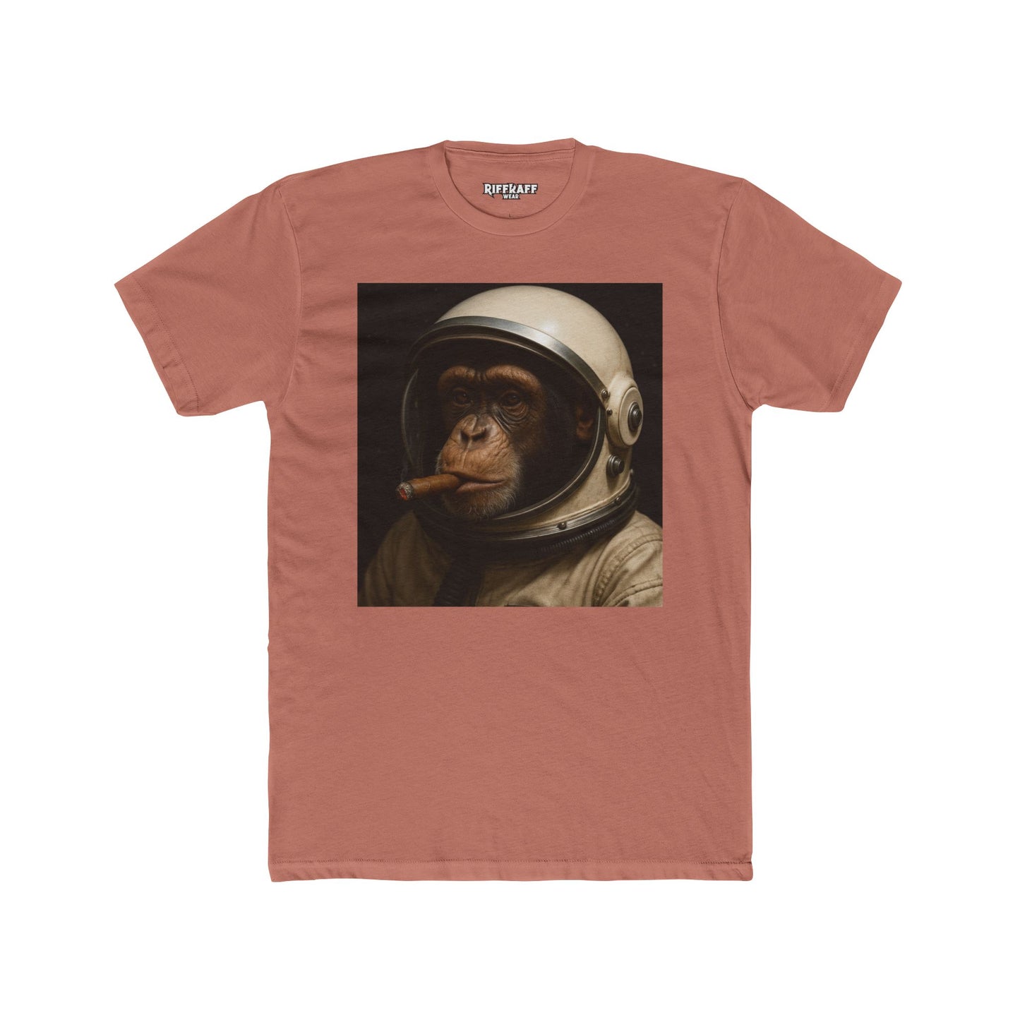 Astronaut Monkey Unisex Cotton Crew Tee - Fun Graphic T-Shirt for Animal Lovers - Riff Raff Wear