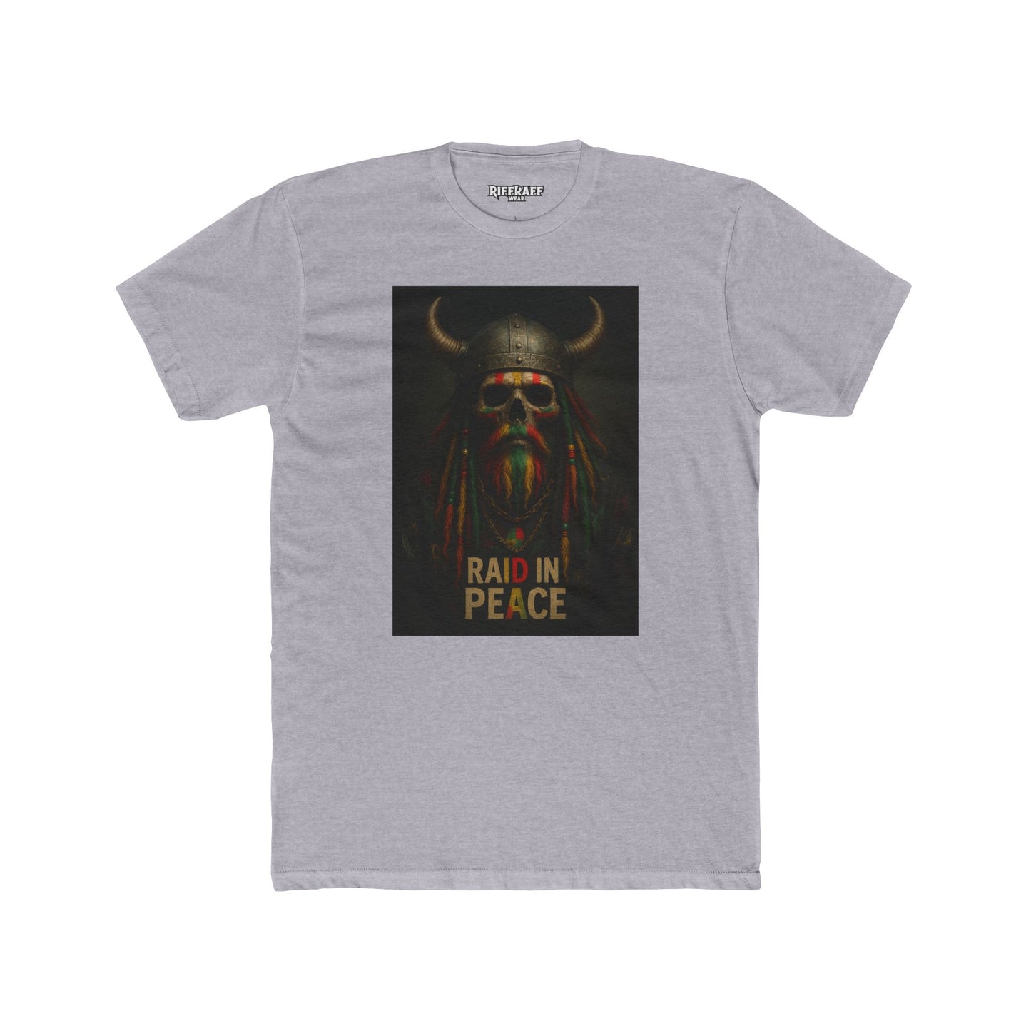 Raid in Peace Viking Unisex Cotton Crew Tee - Casual Graphic T-Shirt for Norse Mythology Fans - Riff Raff Wear