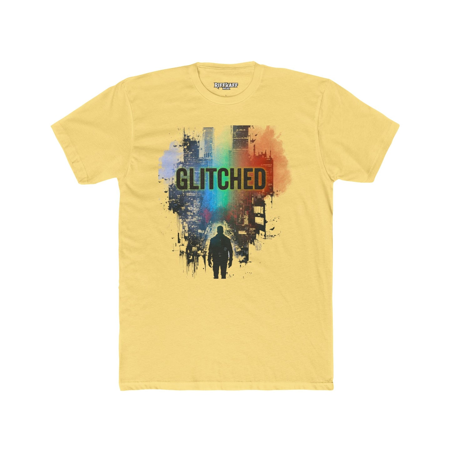 Glitched Unisex Cotton Crew Tee - Urban Streetwear Style - Riff Raff Wear