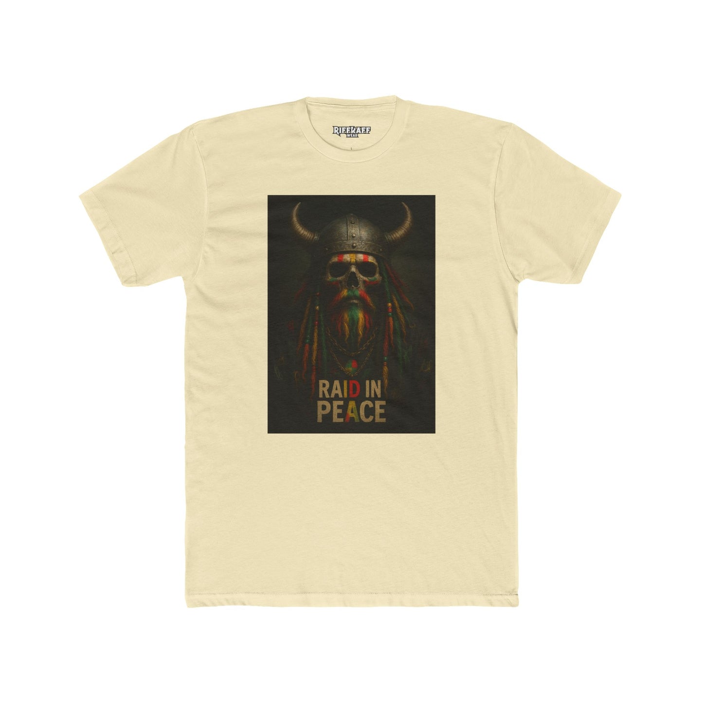 Raid in Peace Viking Unisex Cotton Crew Tee - Casual Graphic T-Shirt for Norse Mythology Fans - Riff Raff Wear