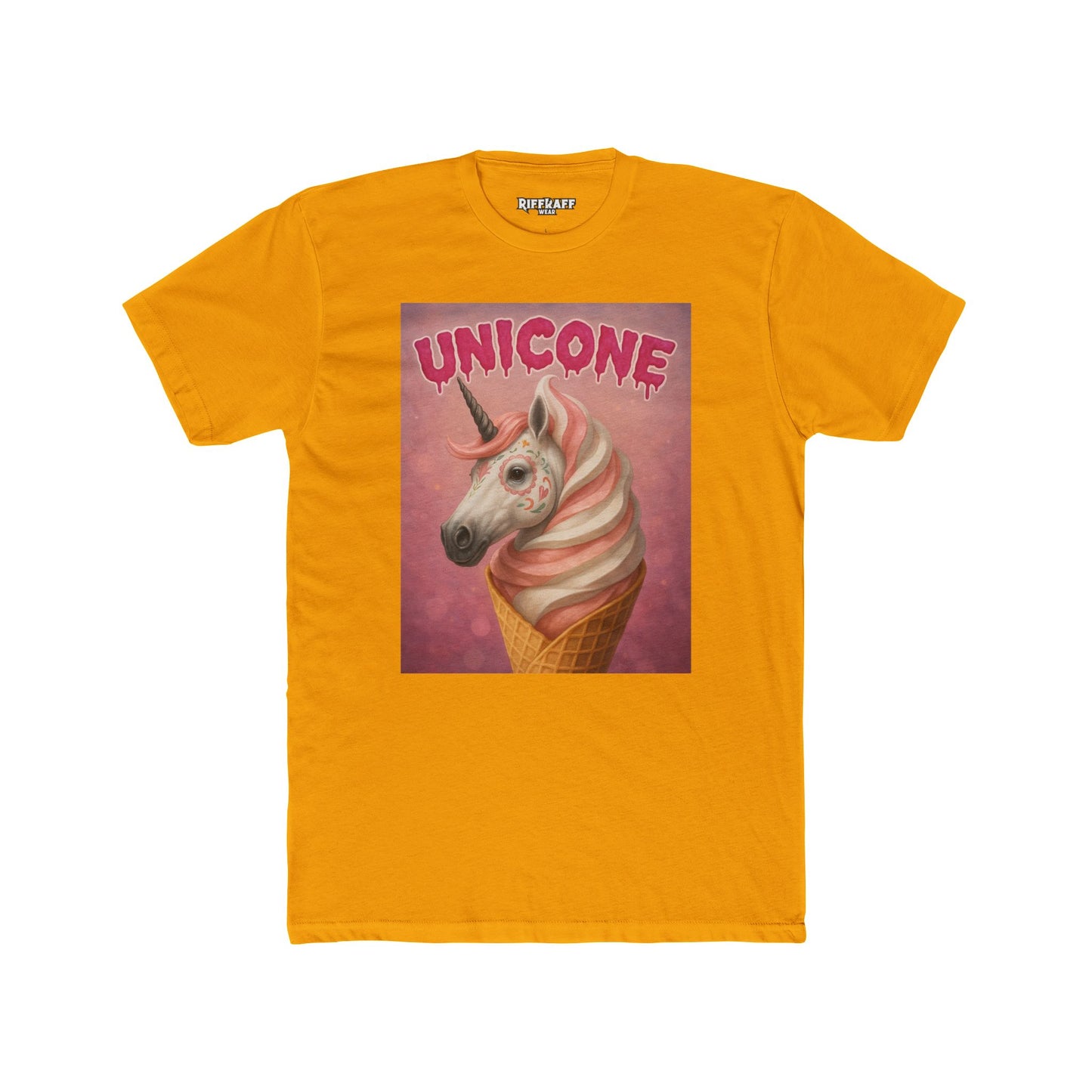 Whimsical Unicone Crew Tee - Fun Unicorn Ice Cream Graphic T-Shirt - Riff Raff Wear