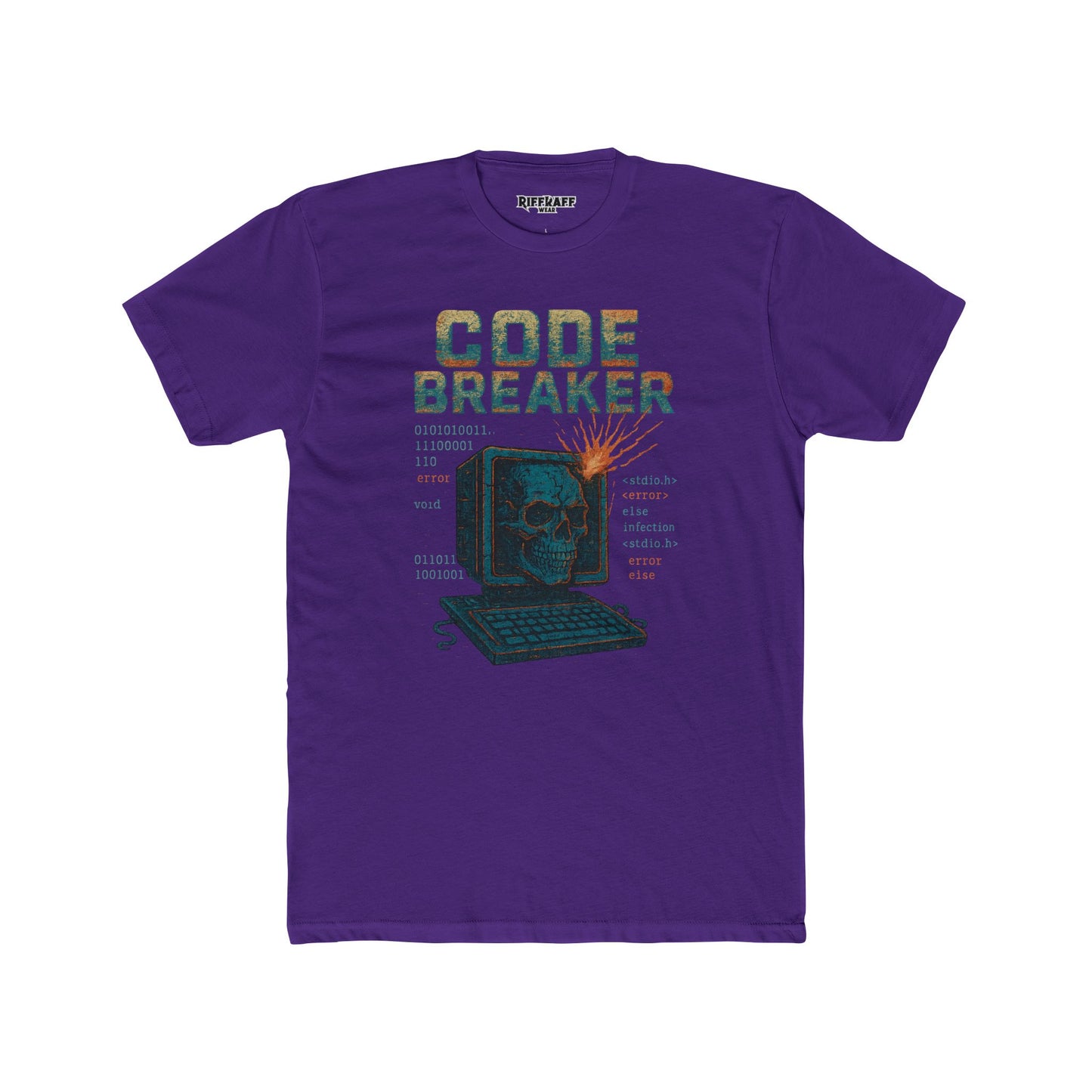 Unisex Cotton Crew Tee - Code Breaker Graphic Tee for Tech Lovers