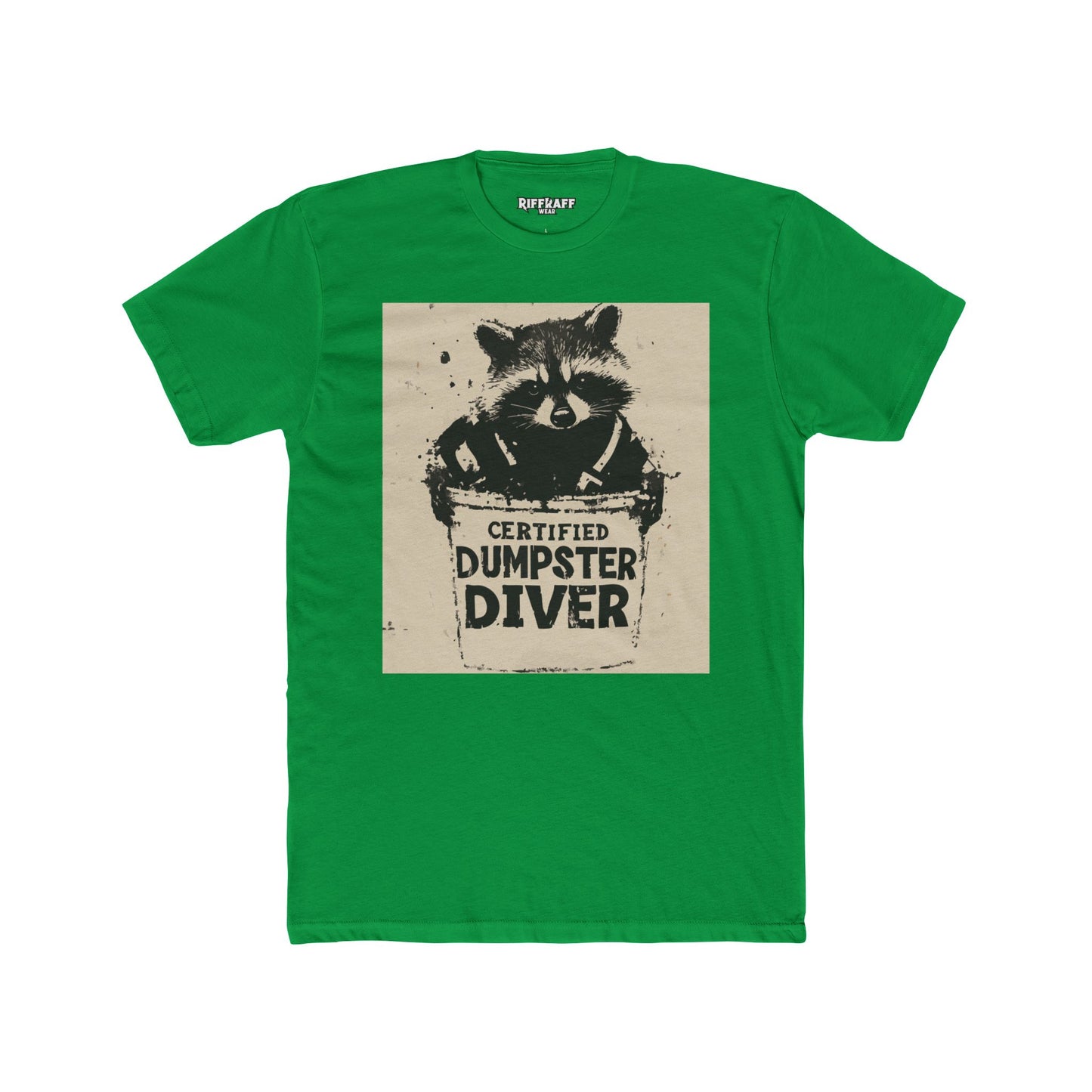 Certified Dumpster Diver Unisex Crew Tee, Funny Animal Shirt, Eco-Friendly Gift - Riff Raff Wear