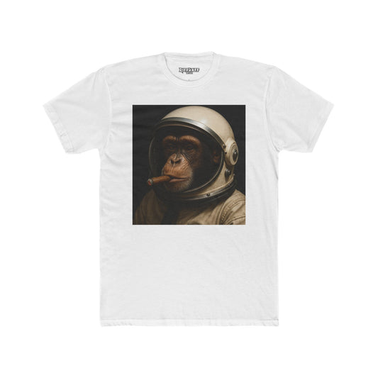 Astronaut Monkey Unisex Cotton Crew Tee - Fun Graphic T-Shirt for Animal Lovers - Riff Raff Wear