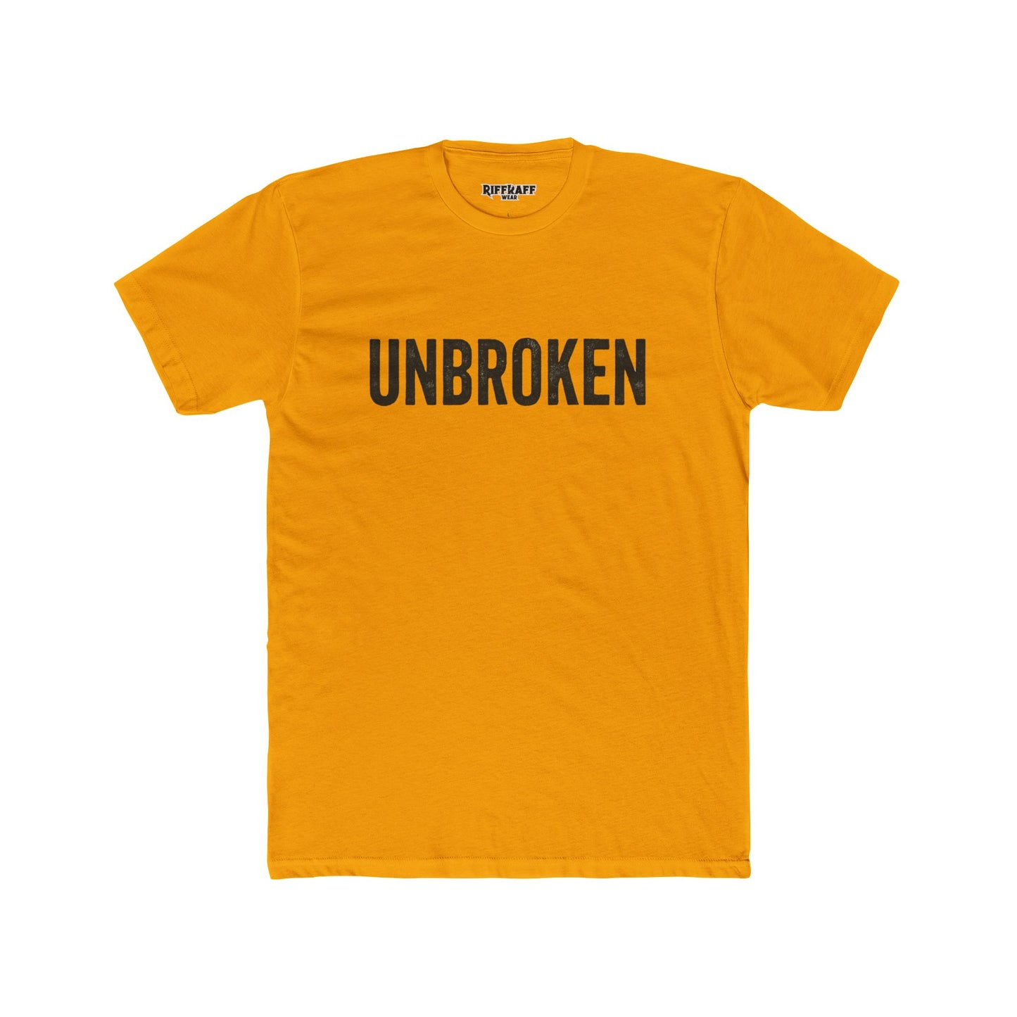Unisex Cotton Crew Tee - UNBROKEN Inspirational Shirt - Riff Raff Wear Fitness