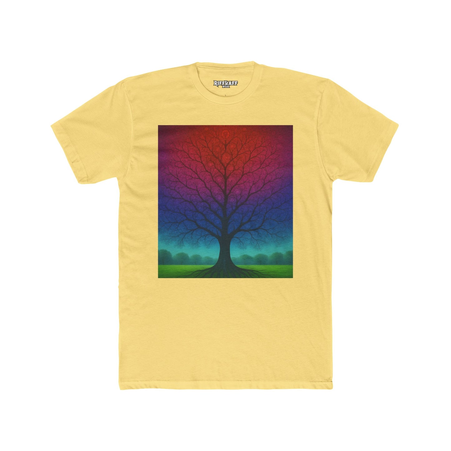 Colorful Tree Art Unisex Tee, Nature Lover Gift, Casual Wear, Bohemian Style - Riff Raff Wear